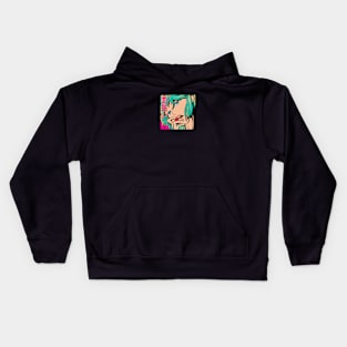 Lazy Sunday Vintage Anime Kids Hoodie